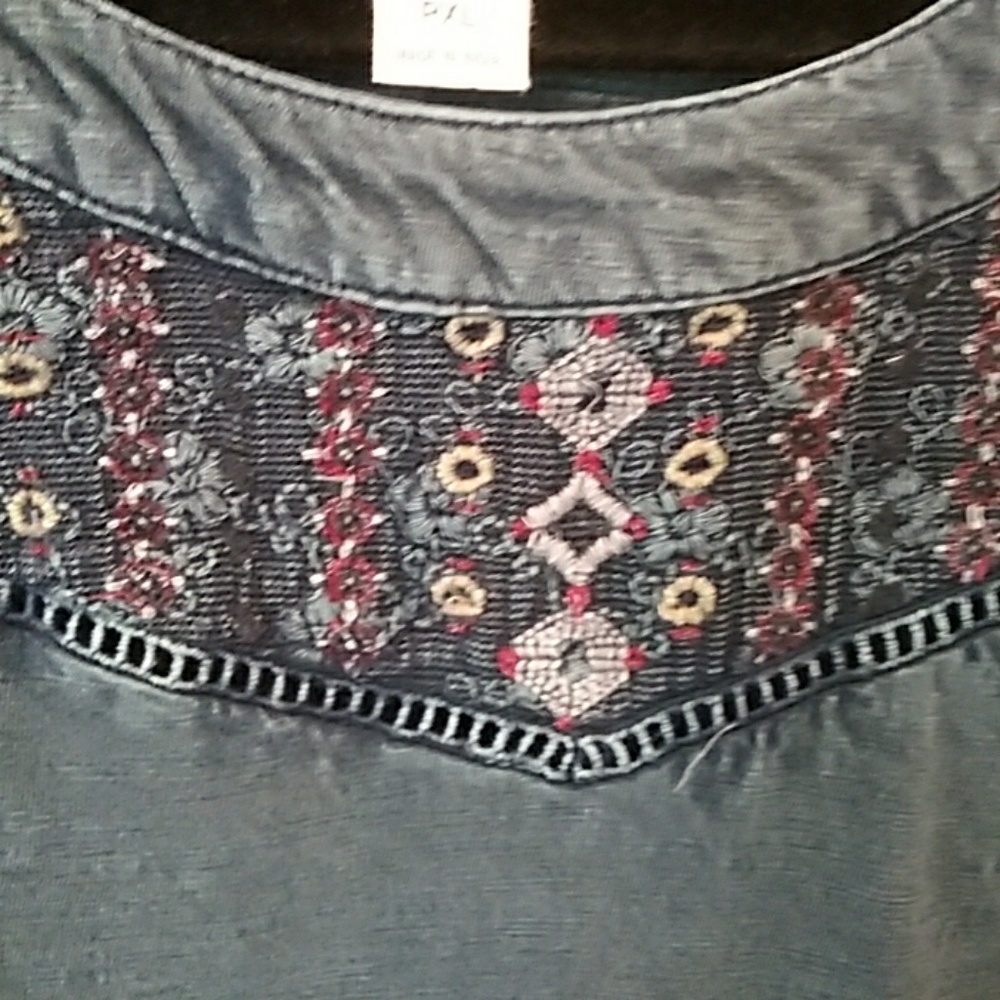 Denim Blue Halter Tank NWOT - Picture 2 of 3